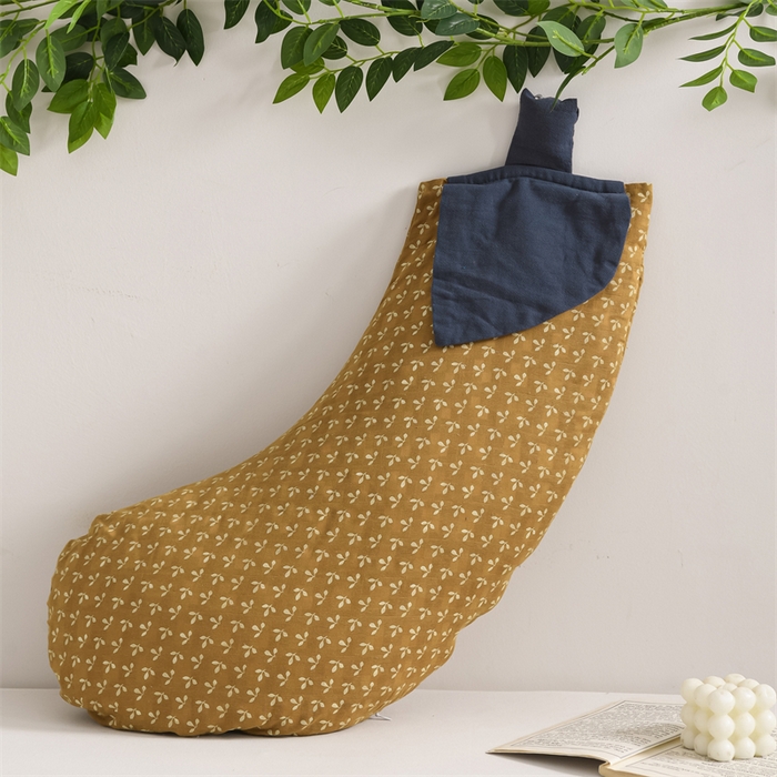 芯洲 2025新款荞麦枕卡通田园风茄子造型荞麦枕头枕芯 茄多多-黄