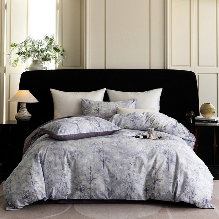 立奥被业 2025新款全棉高密磨毛数码印花四件套（控价199）丛林紫