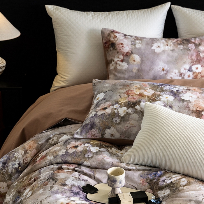 91家纺网 家纺一手货源 找家纺 立奥被业 2025新款全棉高密磨毛数码印花四件套（控价199）梵高咖