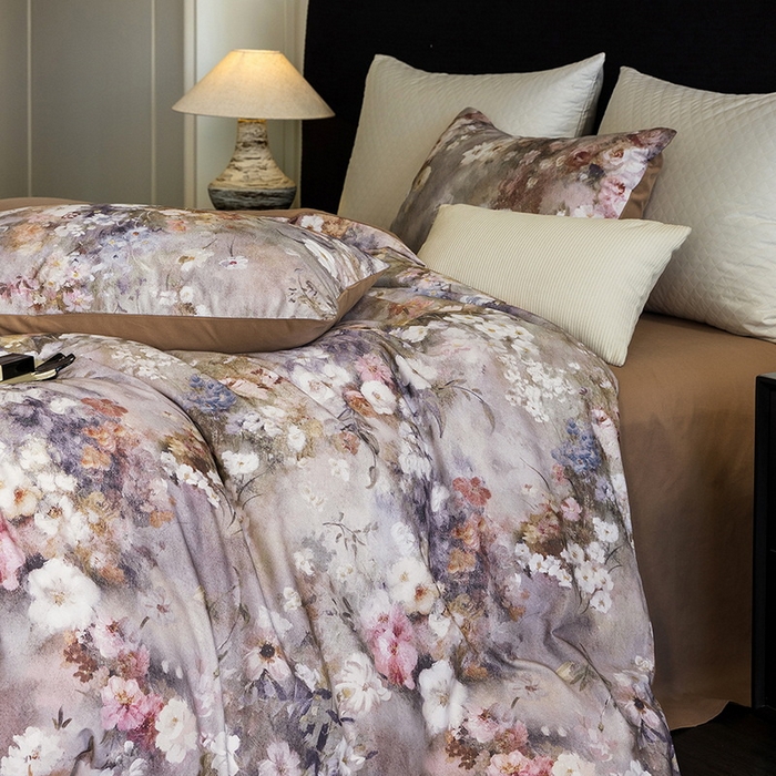 91家纺网 家纺一手货源 找家纺 立奥被业 2025新款全棉高密磨毛数码印花四件套（控价199）梵高咖