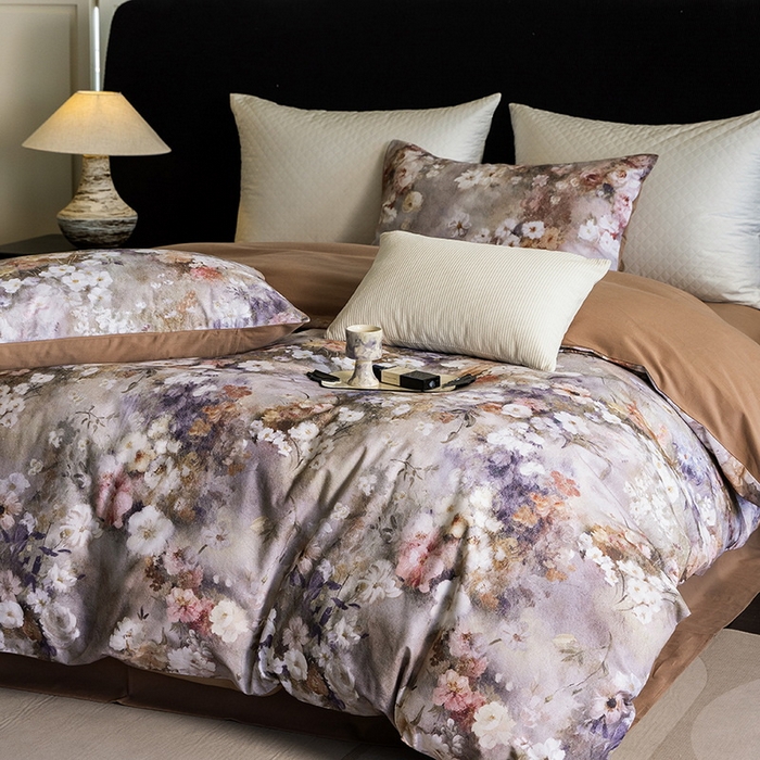 91家纺网 家纺一手货源 找家纺 立奥被业 2025新款全棉高密磨毛数码印花四件套（控价199）梵高咖