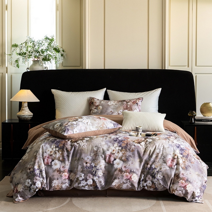 91家纺网 家纺一手货源 找家纺 立奥被业 2025新款全棉高密磨毛数码印花四件套（控价199）梵高咖