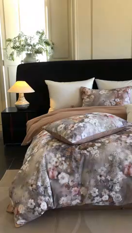 91家纺网 家纺一手货源 找家纺 立奥被业 2025新款全棉高密磨毛数码印花四件套（控价199）梵高咖