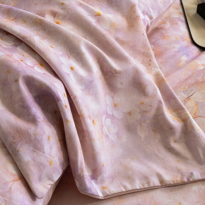 91家纺网 家纺一手货源 找家纺 立奥被业 2025新款全棉高密磨毛数码印花四件套（控价199）莫里斯粉