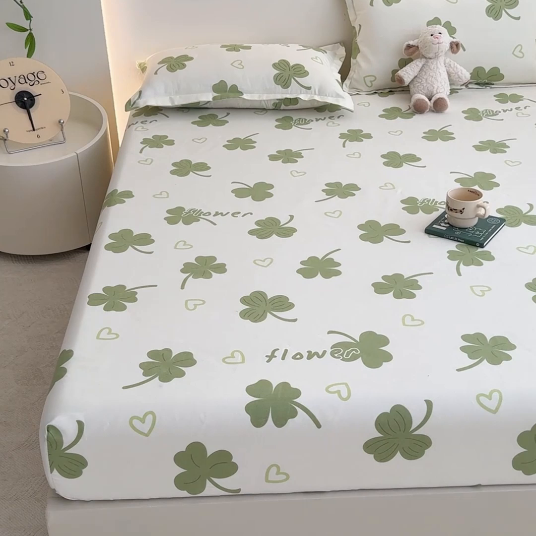 91家纺网 家纺一手货源 找家纺 梦舒阳 2025新款磨毛植物羊绒单床笠三件套单品床笠 芸草香