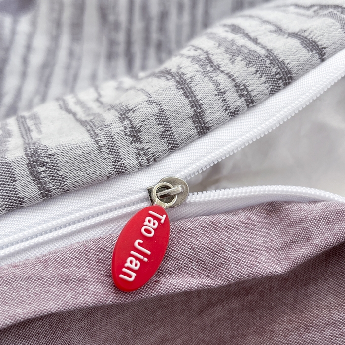 91家纺网 家纺一手货源 找家纺 菡宝 2025新款全棉纯棉色织双层纱提花四件套支持定制定做尺寸 蝶舞-紫