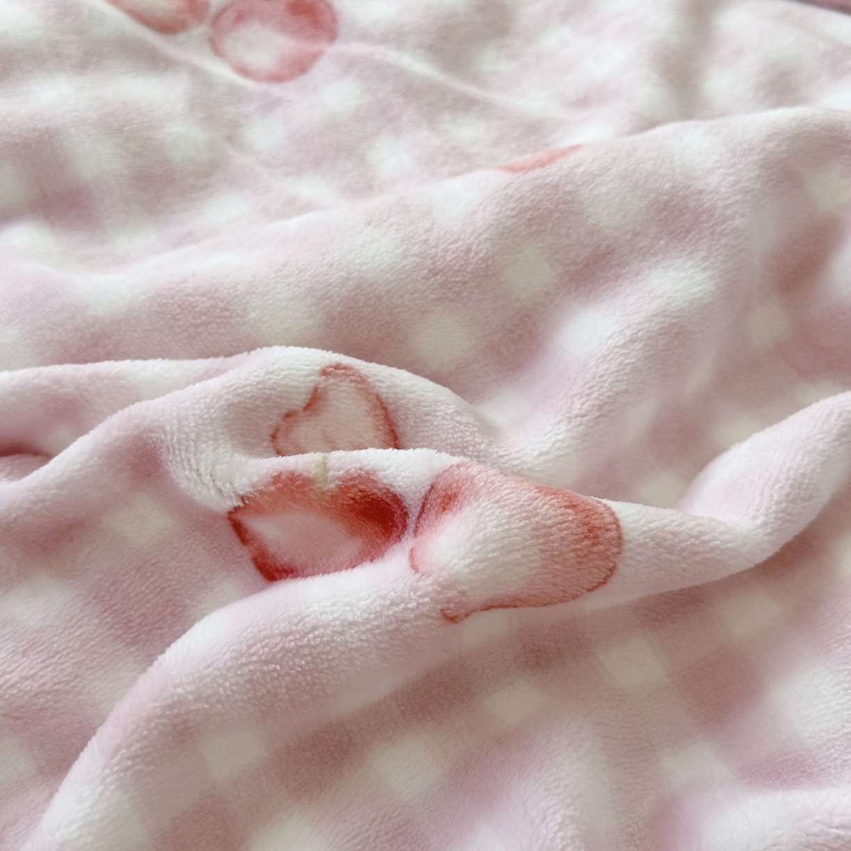 91家纺网 家纺一手货源 找家纺 大元 2025新款ins加厚小清新牛奶绒羊羔绒毛毯午睡毯沙发盖毯 小樱桃