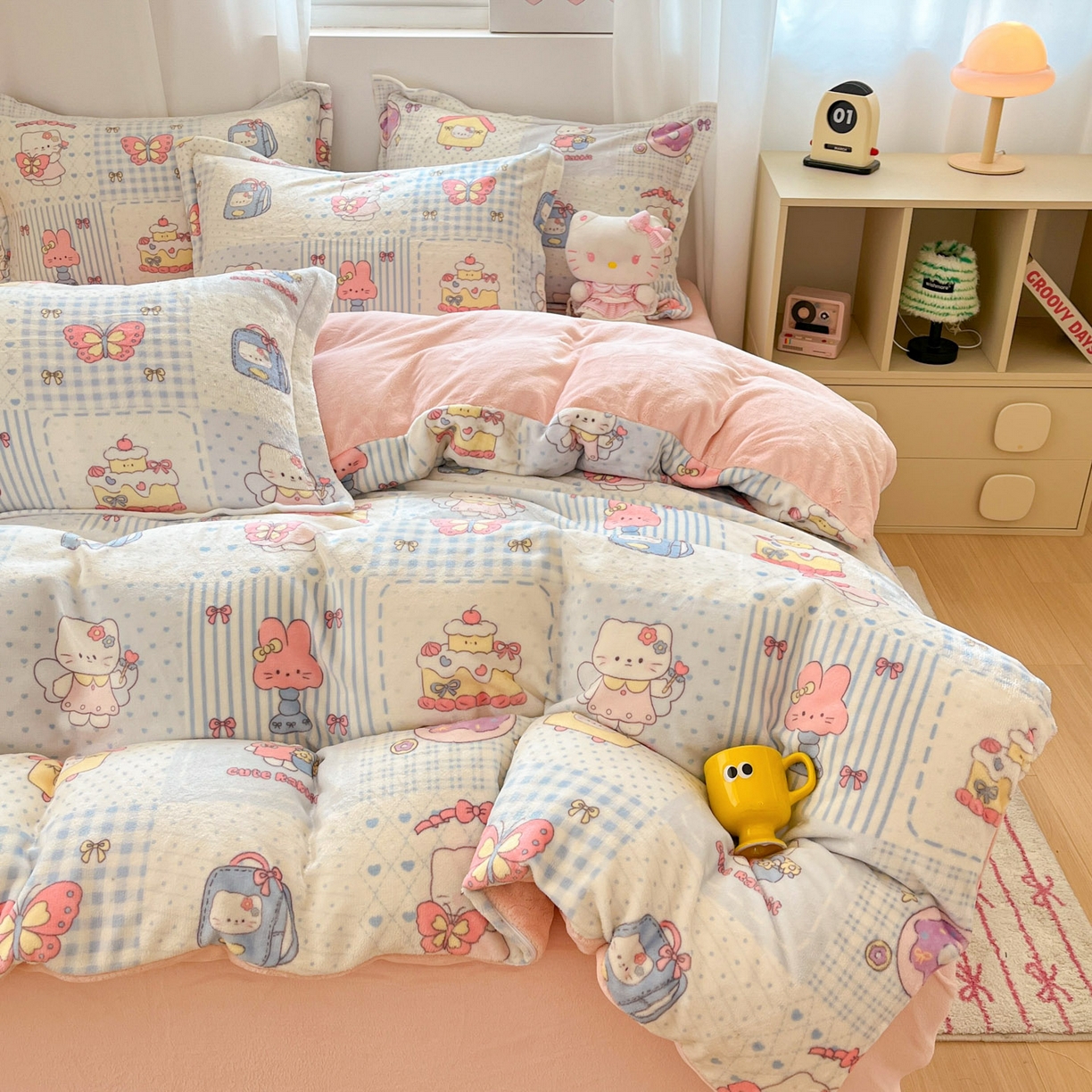 91家纺网 家纺一手货源 找家纺 （总）沐慕 2025新款高克重牛奶绒四件套