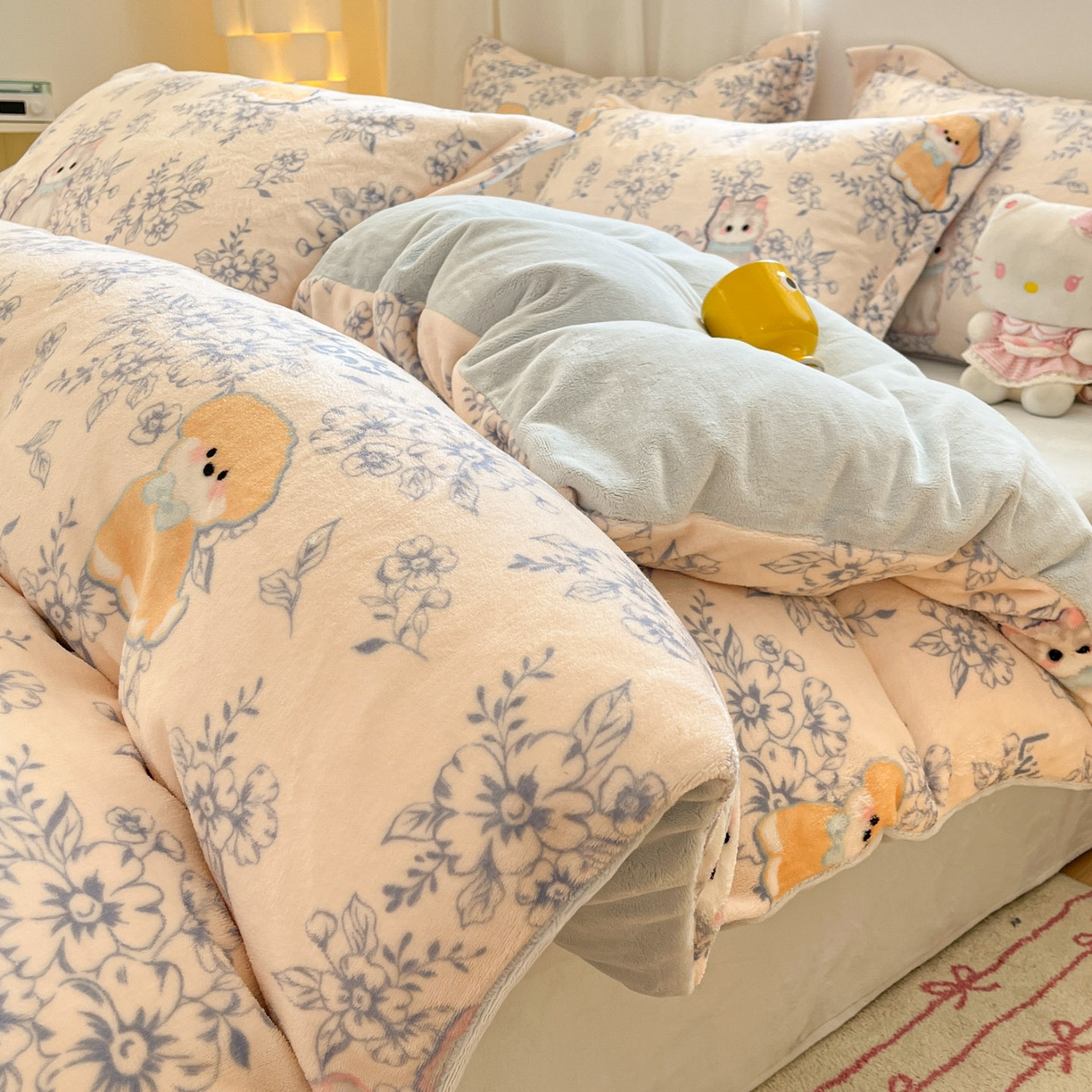 91家纺网 家纺一手货源 找家纺 （总）沐慕 2025新款高克重牛奶绒四件套