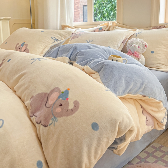 91家纺网 家纺一手货源 找家纺 （总）沐慕 2025新款高克重牛奶绒四件套