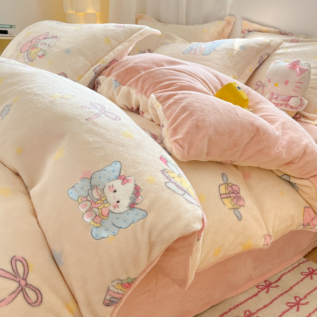 91家纺网 家纺一手货源 找家纺 （总）沐慕 2025新款高克重牛奶绒四件套