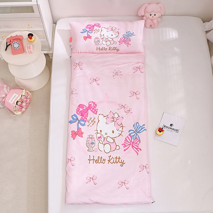 91家纺网 家纺一手货源 找家纺 （总）八零年代 2025新款三丽鸥正版秋冬加厚儿童一体睡袋大宝宝绒防踢被大版卡通懒人被子（含防伪标）