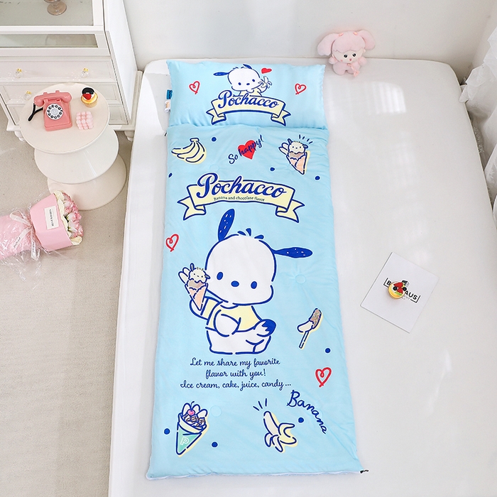 91家纺网 家纺一手货源 找家纺 （总）八零年代 2025新款三丽鸥正版秋冬加厚儿童一体睡袋大宝宝绒防踢被大版卡通懒人被子（含防伪标）