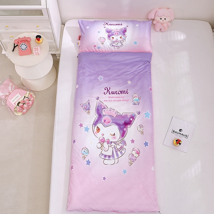 91家纺网 家纺一手货源 找家纺 （总）八零年代 2025新款三丽鸥正版秋冬加厚儿童一体睡袋大宝宝绒防踢被大版卡通懒人被子（含防伪标）