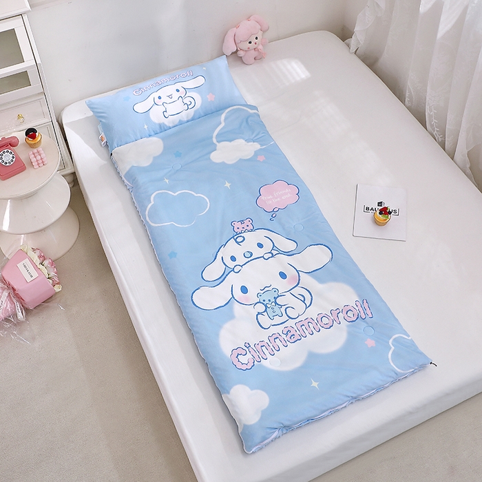 91家纺网 家纺一手货源 找家纺 八零年代 2025新款三丽鸥正版秋冬加厚儿童一体睡袋大宝宝绒防踢被大版卡通懒人被子（含防伪标） 大耳狗