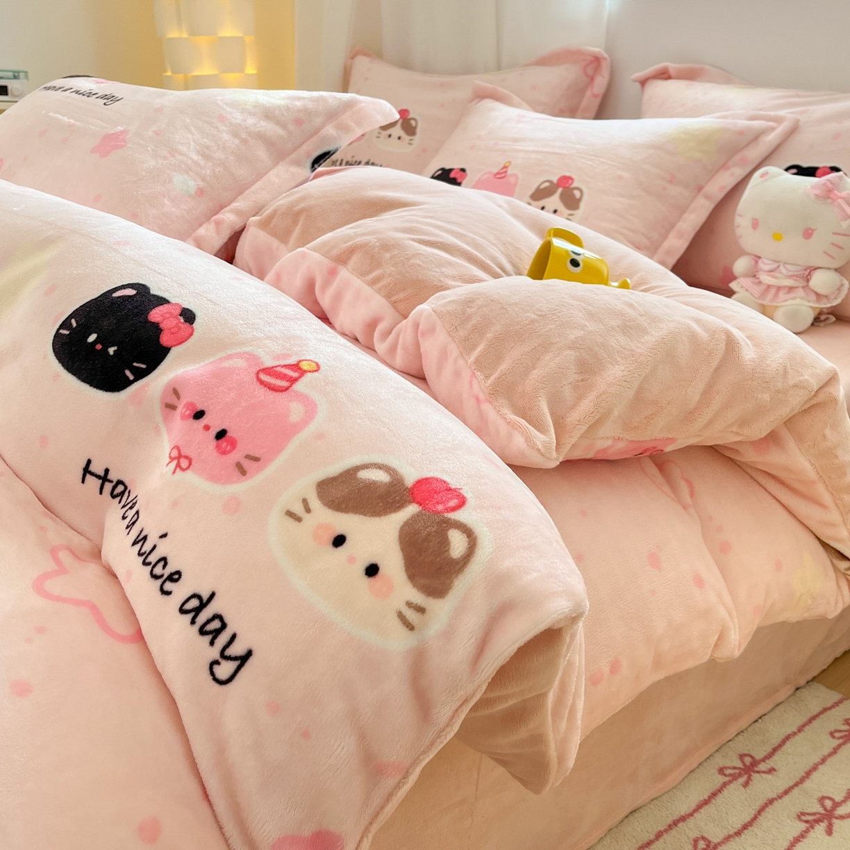 91家纺网 家纺一手货源 找家纺 （总）沐慕 2025新款高克重牛奶绒四件套