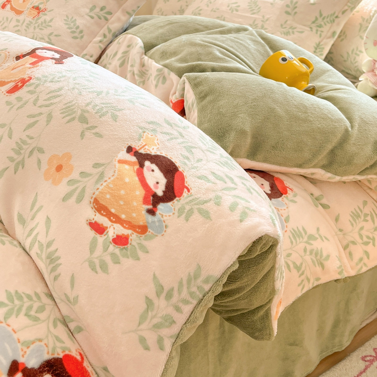 91家纺网 家纺一手货源 找家纺 （总）沐慕 2025新款高克重牛奶绒四件套