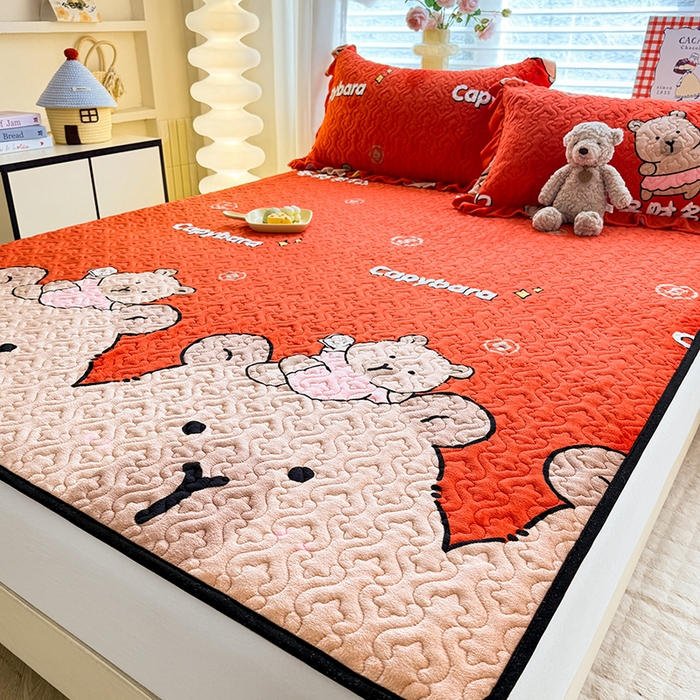 91家纺网 家纺一手货源 找家纺 （总）美达家纺 2025新款高克重牛奶绒夹棉床垫