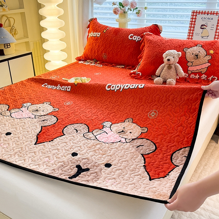 91家纺网 家纺一手货源 找家纺 （总）美达家纺 2025新款高克重牛奶绒夹棉床垫