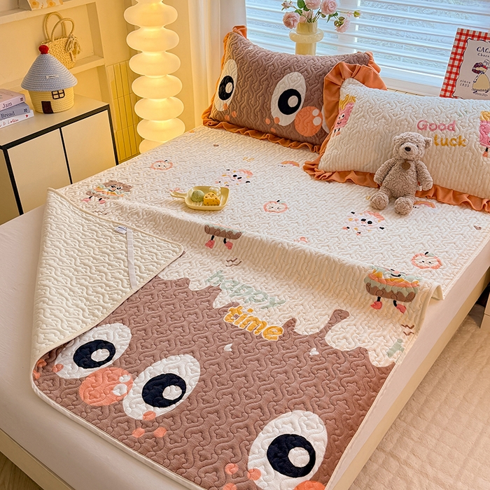 91家纺网 家纺一手货源 找家纺 美达家纺 2025新款高克重牛奶绒夹棉床垫 甜蜜奶吧