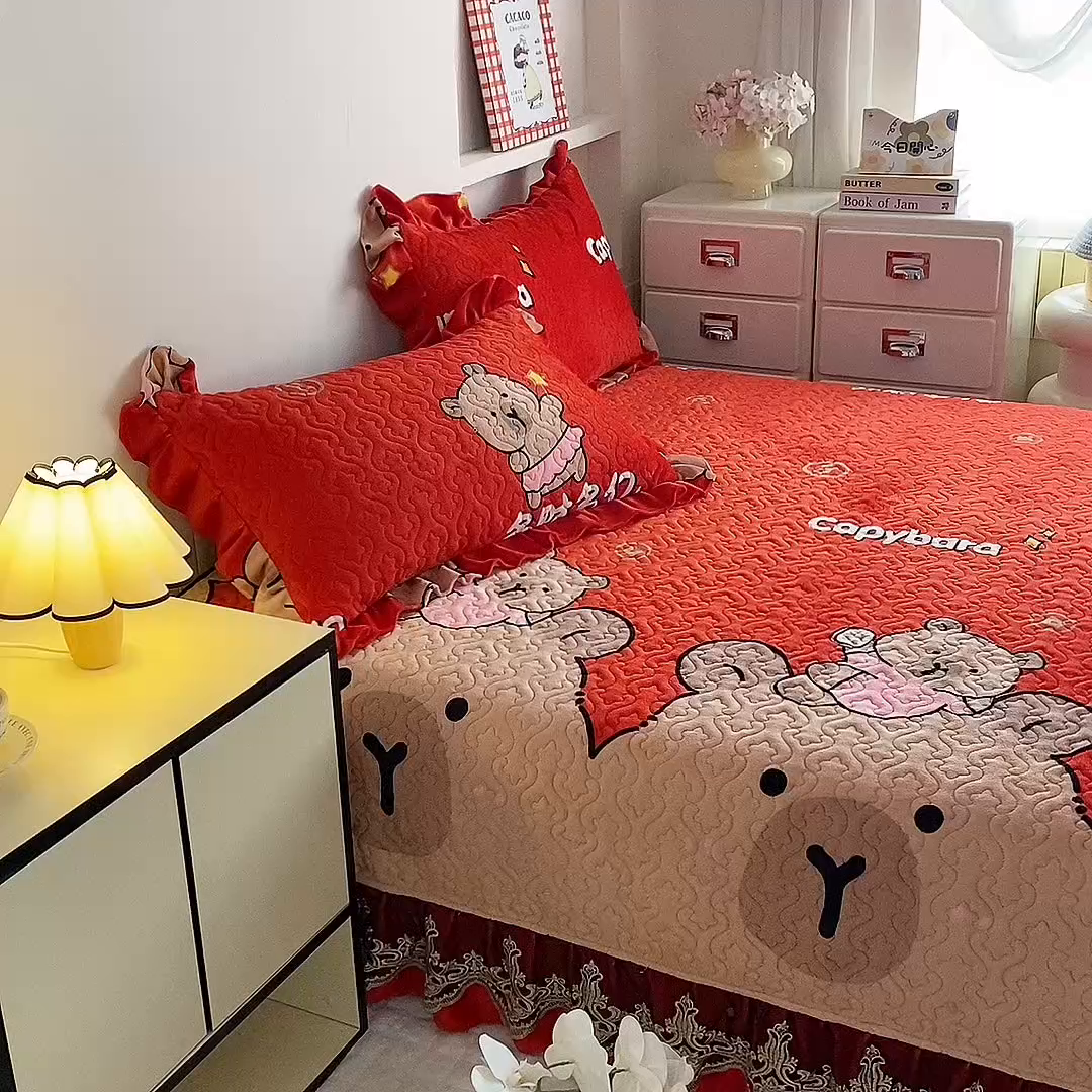 91家纺网 家纺一手货源 找家纺 （总）美达家纺 2025新款牛奶绒榻榻米单床盖床盖单件单品床盖（支持定制，定制款不退不换）