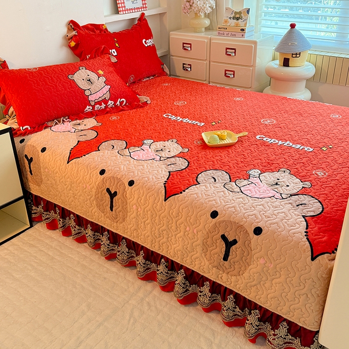 91家纺网 家纺一手货源 找家纺 美达家纺 2025新款牛奶绒榻榻米单床盖床盖单件单品床盖（支持定制，定制款不退不换） 巴拉巴拉