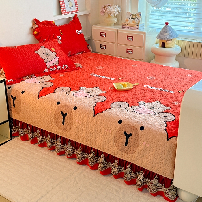 91家纺网 家纺一手货源 找家纺 美达家纺 2025新款牛奶绒榻榻米单床盖床盖单件单品床盖（支持定制，定制款不退不换） 巴拉巴拉