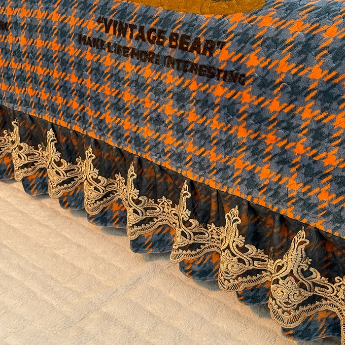 91家纺网 家纺一手货源 找家纺 美达家纺 2025新款牛奶绒榻榻米单床盖床盖单件单品床盖（支持定制，定制款不退不换） 格子萌熊