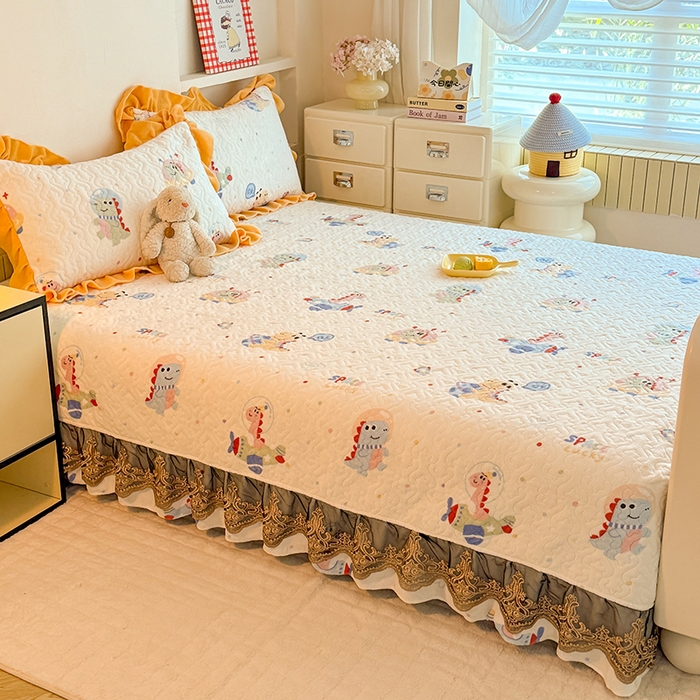 91家纺网 家纺一手货源 找家纺 美达家纺 2025新款牛奶绒榻榻米单床盖床盖单件单品床盖（支持定制，定制款不退不换） 恐龙星球