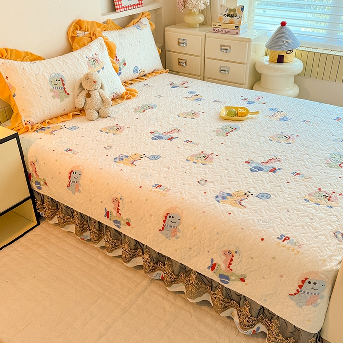 91家纺网 家纺一手货源 找家纺 美达家纺 2025新款牛奶绒榻榻米单床盖床盖单件单品床盖（支持定制，定制款不退不换） 恐龙星球