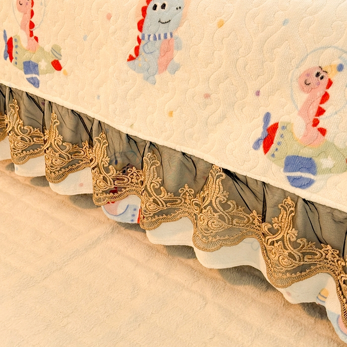 91家纺网 家纺一手货源 找家纺 美达家纺 2025新款牛奶绒榻榻米单床盖床盖单件单品床盖（支持定制，定制款不退不换） 恐龙星球