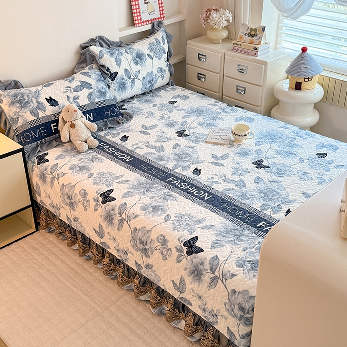 91家纺网 家纺一手货源 找家纺 美达家纺 2025新款牛奶绒榻榻米单床盖床盖单件单品床盖（支持定制，定制款不退不换） 梦蝶