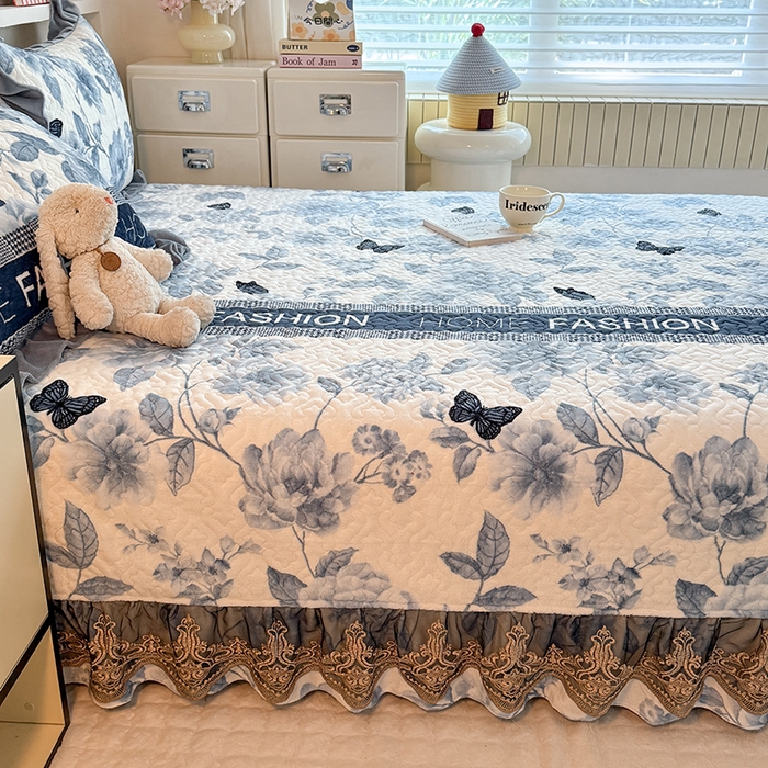 91家纺网 家纺一手货源 找家纺 美达家纺 2025新款牛奶绒榻榻米单床盖床盖单件单品床盖（支持定制，定制款不退不换） 梦蝶