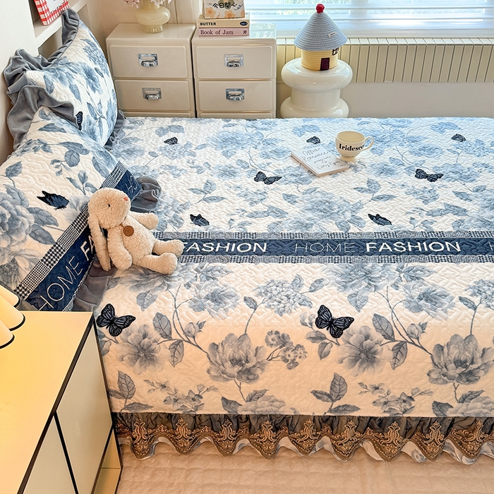 91家纺网 家纺一手货源 找家纺 美达家纺 2025新款牛奶绒榻榻米单床盖床盖单件单品床盖（支持定制，定制款不退不换） 梦蝶