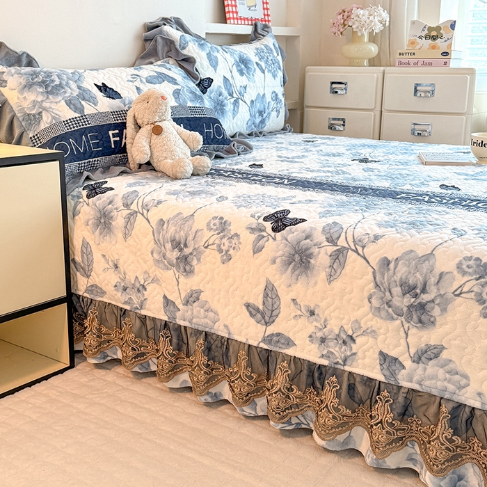 91家纺网 家纺一手货源 找家纺 美达家纺 2025新款牛奶绒榻榻米单床盖床盖单件单品床盖（支持定制，定制款不退不换） 梦蝶