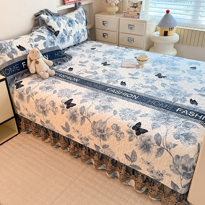 91家纺网 家纺一手货源 找家纺 美达家纺 2025新款牛奶绒榻榻米单床盖床盖单件单品床盖（支持定制，定制款不退不换） 梦蝶