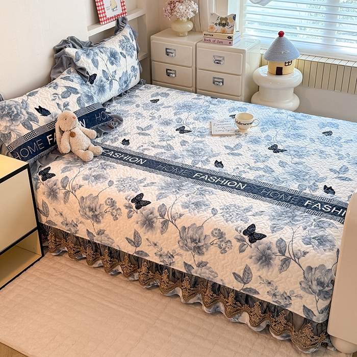 91家纺网 家纺一手货源 找家纺 美达家纺 2025新款牛奶绒榻榻米单床盖床盖单件单品床盖（支持定制，定制款不退不换） 梦蝶