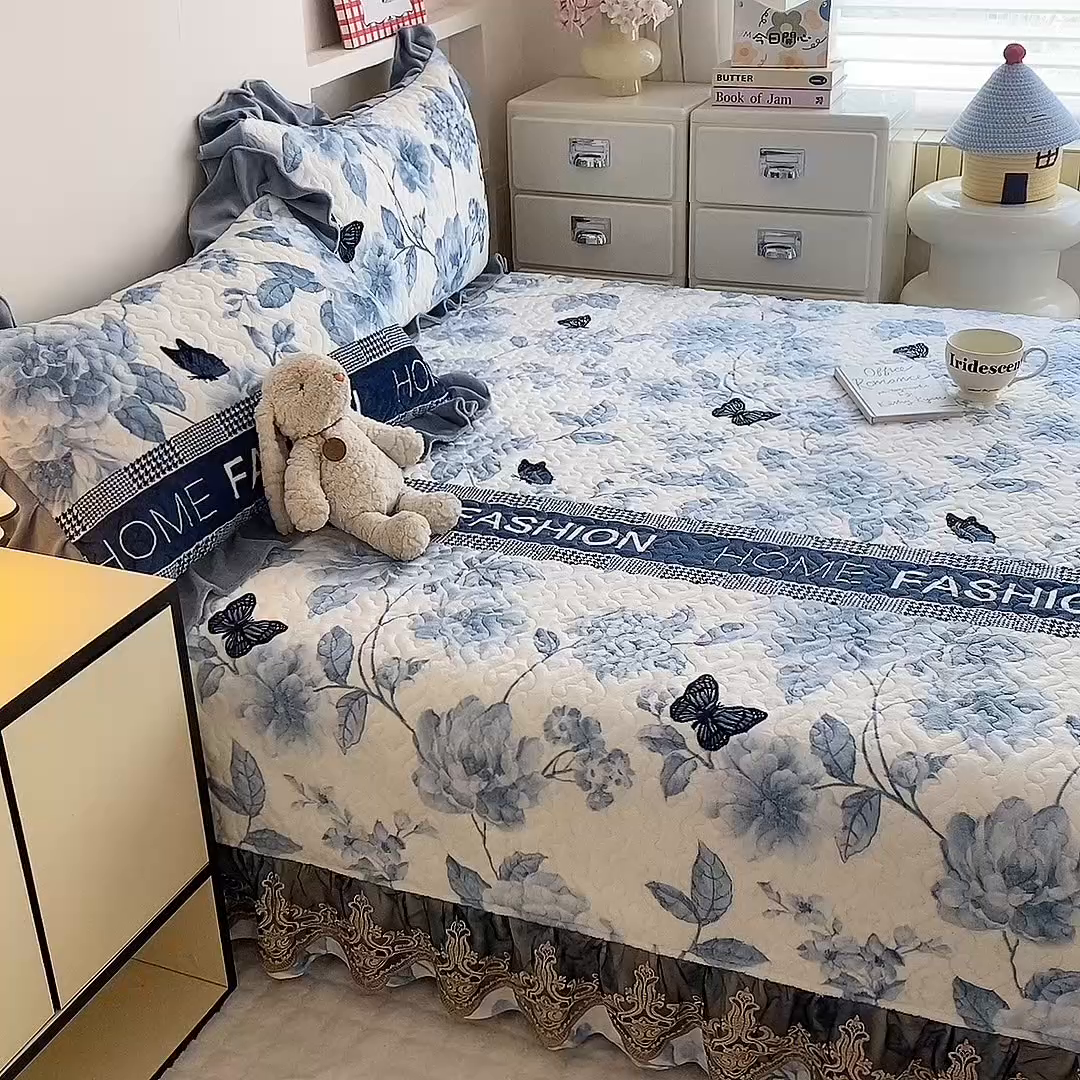 91家纺网 家纺一手货源 找家纺 美达家纺 2025新款牛奶绒榻榻米单床盖床盖单件单品床盖（支持定制，定制款不退不换） 梦蝶