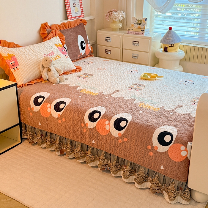 91家纺网 家纺一手货源 找家纺 美达家纺 2025新款牛奶绒榻榻米单床盖床盖单件单品床盖（支持定制，定制款不退不换） 甜蜜奶吧