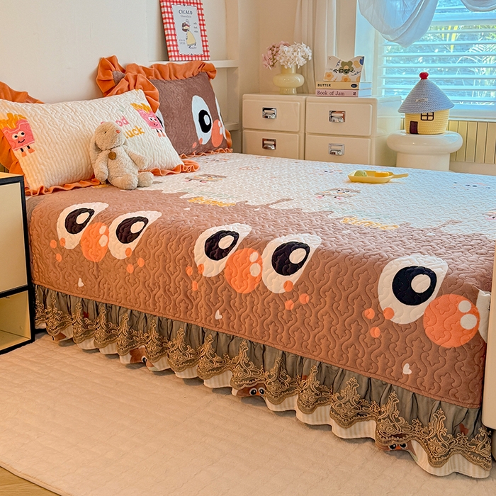 91家纺网 家纺一手货源 找家纺 美达家纺 2025新款牛奶绒榻榻米单床盖床盖单件单品床盖（支持定制，定制款不退不换） 甜蜜奶吧