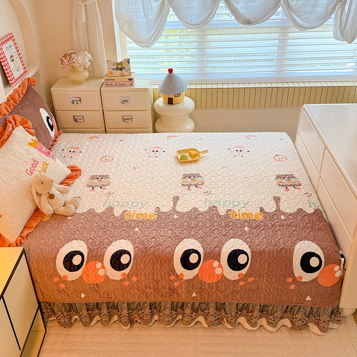 91家纺网 家纺一手货源 找家纺 美达家纺 2025新款牛奶绒榻榻米单床盖床盖单件单品床盖（支持定制，定制款不退不换） 甜蜜奶吧