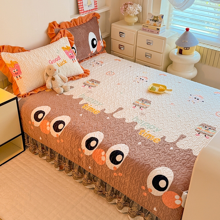 91家纺网 家纺一手货源 找家纺 美达家纺 2025新款牛奶绒榻榻米单床盖床盖单件单品床盖（支持定制，定制款不退不换） 甜蜜奶吧