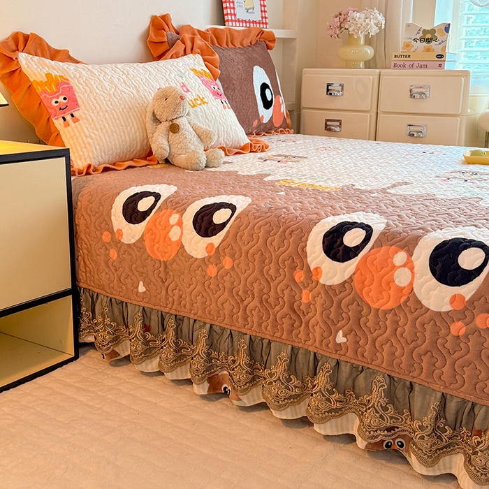 91家纺网 家纺一手货源 找家纺 美达家纺 2025新款牛奶绒榻榻米单床盖床盖单件单品床盖（支持定制，定制款不退不换） 甜蜜奶吧