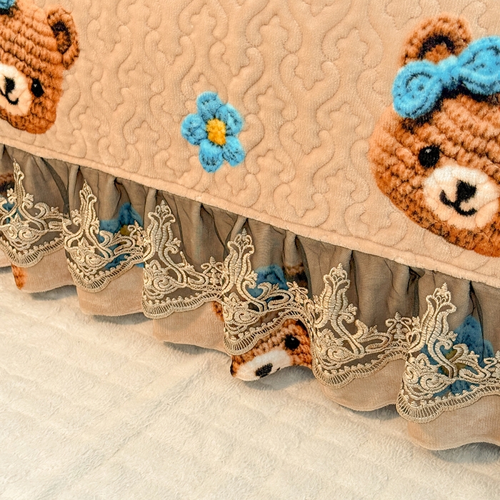 91家纺网 家纺一手货源 找家纺 美达家纺 2025新款牛奶绒榻榻米单床盖床盖单件单品床盖（支持定制，定制款不退不换） 针织熊