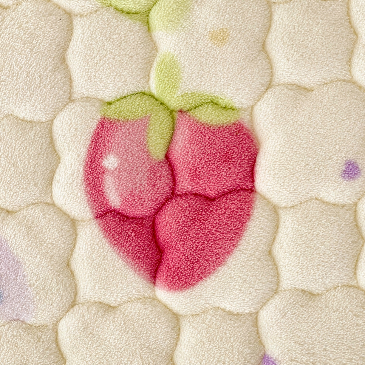 91家纺网 家纺一手货源 找家纺 富馨莱 2025新款牛奶绒夹棉床垫床盖支持一件定制 七彩草莓