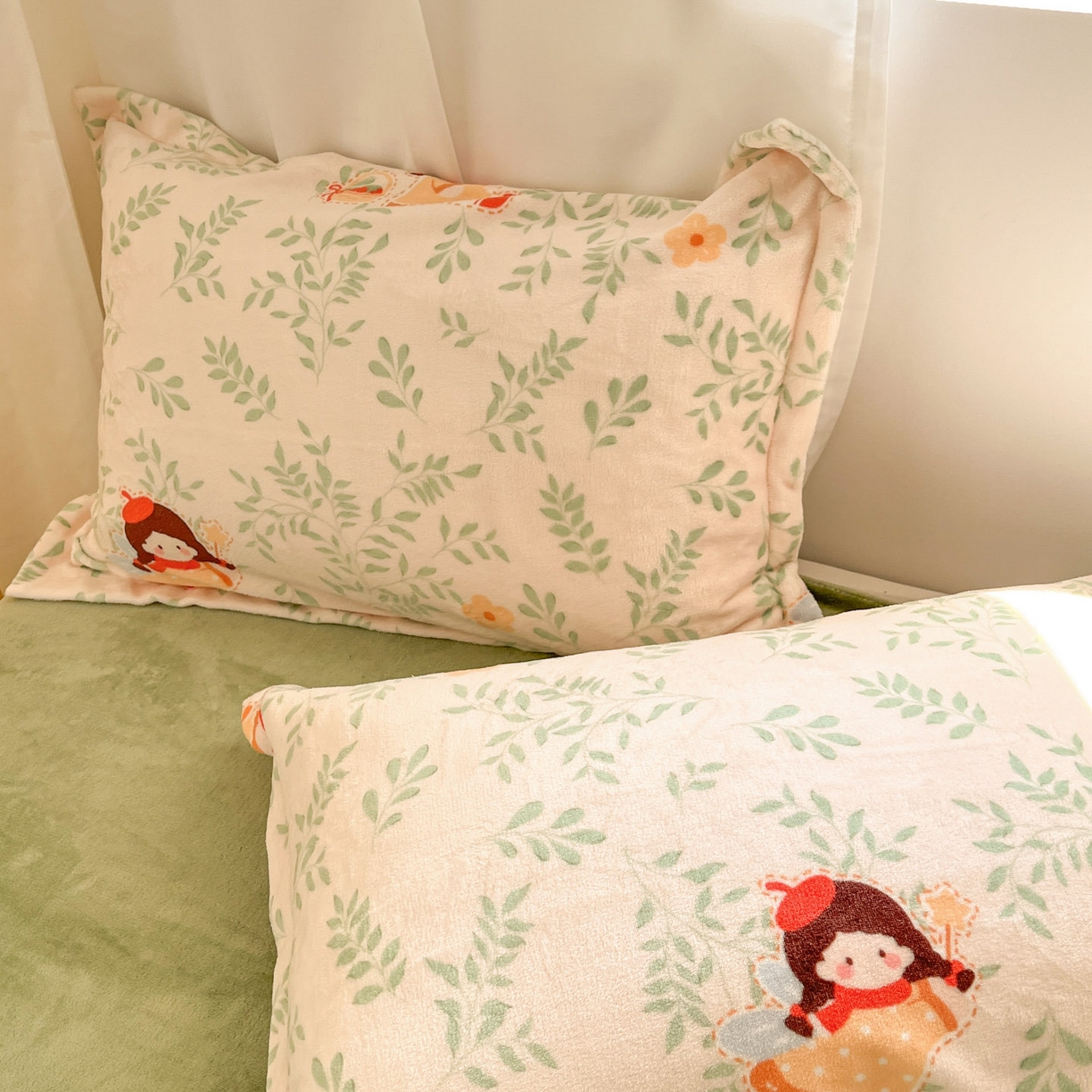 91家纺网 家纺一手货源 找家纺 沐慕 2025新款高克重牛奶绒四件套 牛奶绒-森林女孩