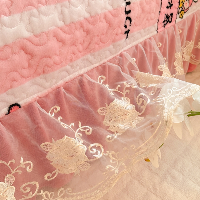 91家纺网 家纺一手货源 找家纺 美达家纺 2025新款卡通牛奶绒印花床盖四件套 时来运转