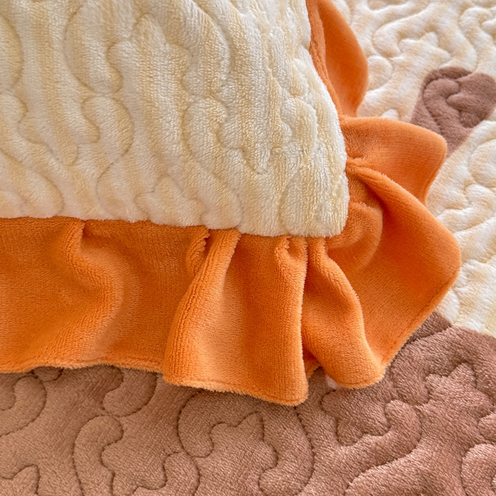 91家纺网 家纺一手货源 找家纺 美达家纺 2025新款卡通牛奶绒印花床盖四件套 甜蜜奶吧