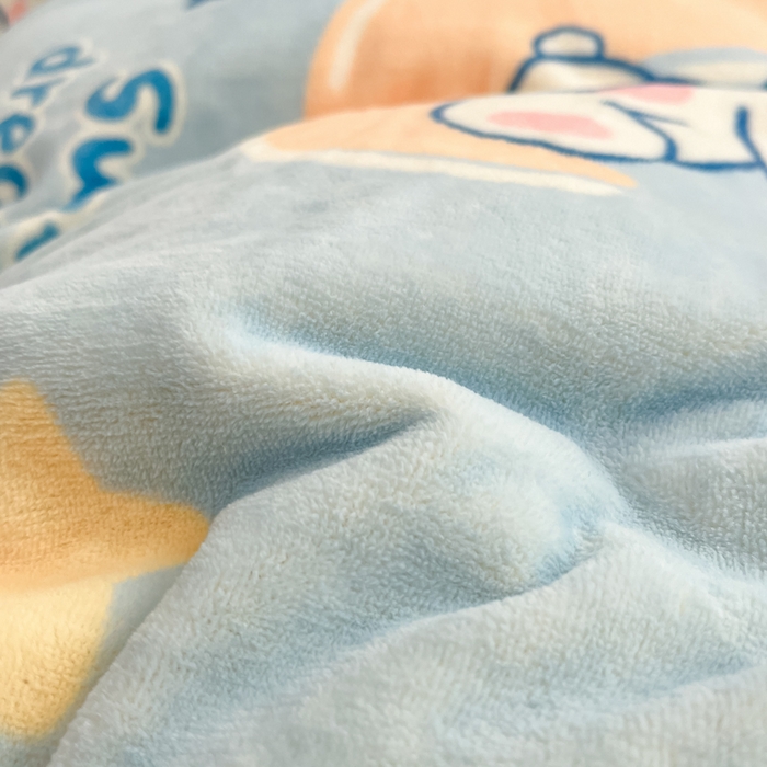 91家纺网 家纺一手货源 找家纺 沐慕 2025新款高克重牛奶绒四件套 牛奶绒-晚安熊