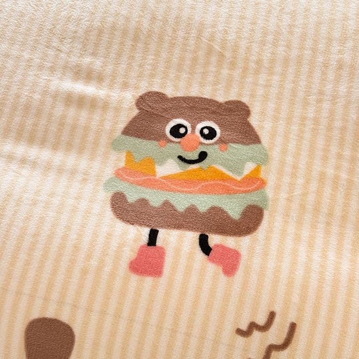 91家纺网 家纺一手货源 找家纺 美达家纺 2025新款卡通牛奶绒印花床盖四件套 甜蜜奶吧